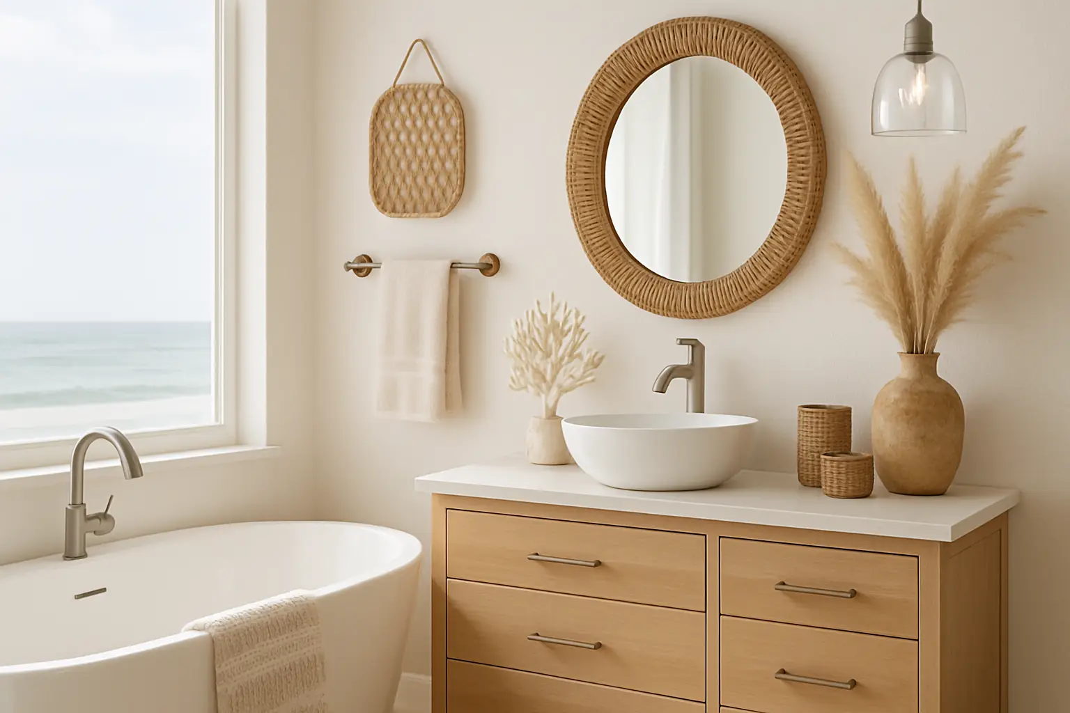 13 Coastal Bathroom Decor Ideas That Feel Calm