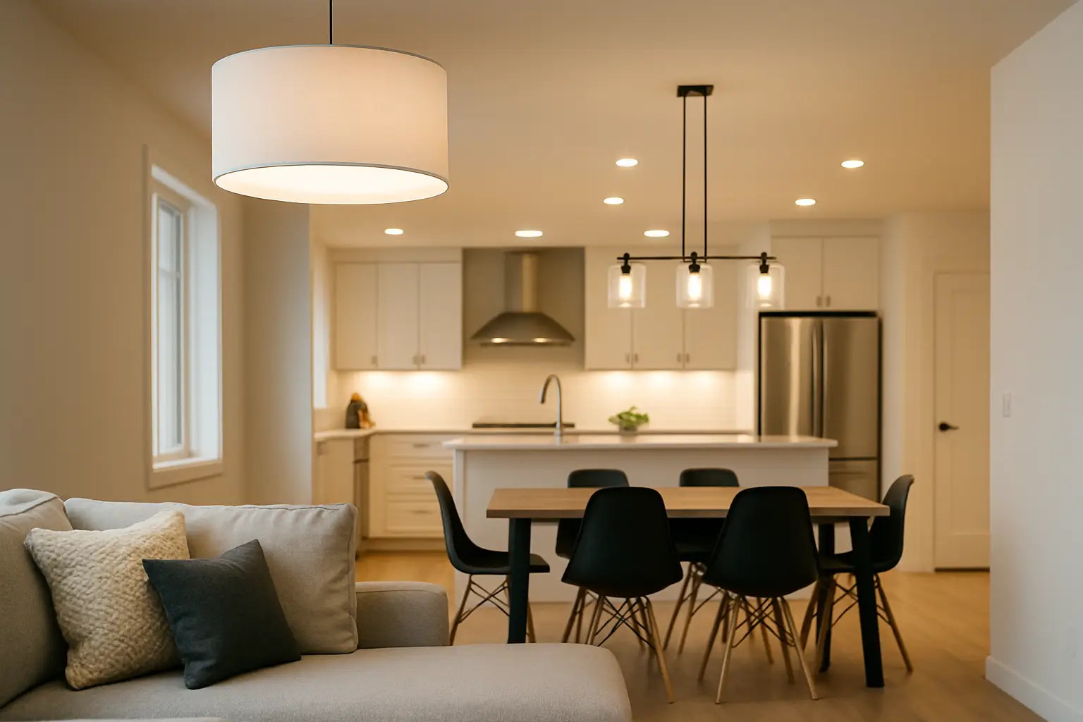 A Lighting Plan That Makes Open Concept Work